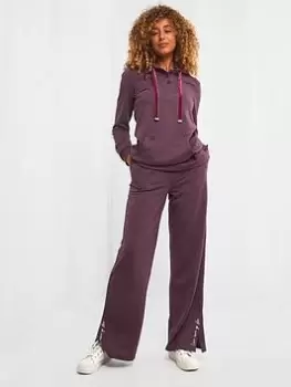 image of Joe Browns Cosy Printed Wide Leg Trousers- Purple, Purple, Size 12, Women