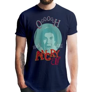 Image of Elf - Angry Elf - Angry Elf Mens Large T-Shirt - Blue