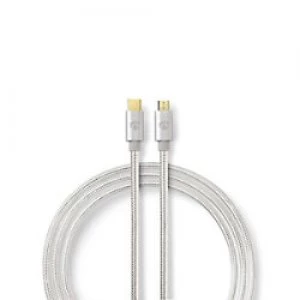 image of Nedis USB Type-C to Micro USB Cable NED014 2m White