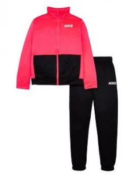 Image of Nike OLDER GIRLS NSW POLY TRACKSUIT BlackPink Size Xs6 8 Years Women