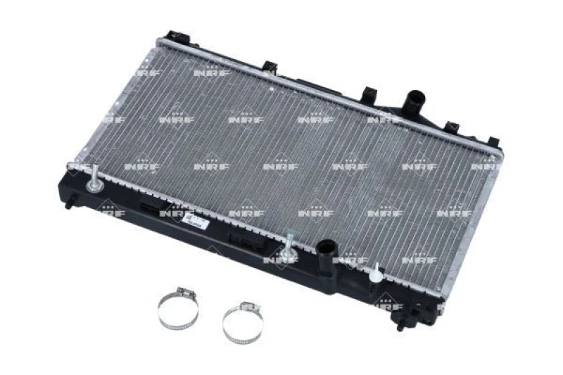Image of NRF 50332 Engine radiator EASY FIT Brazed cooling fins, Aluminium, with mounting parts Aluminium Radiator,engine cooling (470)