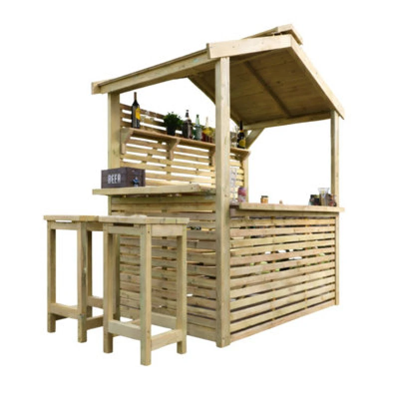 Image of Churnet Valley Garden Furniture Ltd The Buxton Garden Bar - L111.5 X W224 X H233 Cm