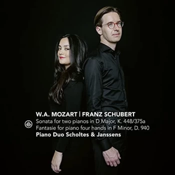 image of Piano Duo Scholtes & Janssens - Mozart & Schubert CD