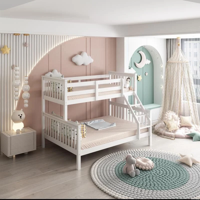 Image of KOSY KOALA KOSY KOALA Bunk Bed Kids White 3ft Single Pine Wooden Children Bedroom Furniture White Single Unisex 5060711585611