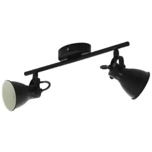 image of Eglo Seras Black Ceiling 2 Light Spotlight