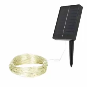 image of Gardenkraft 300 Micro Solar LED String Lights - Bright White