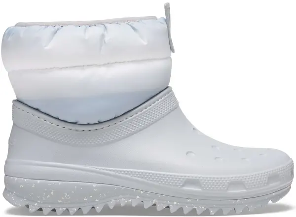 Image of Crocs Women Classic Neo Puff Shorty Boot Boots Light Grey / White 5