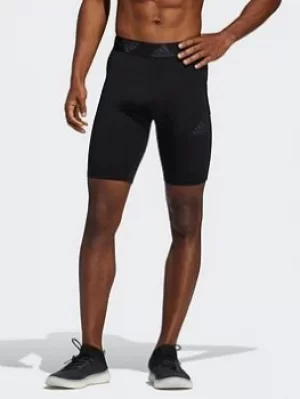Image of adidas Techfit 3-stripes Short Tights, Black, Size L, Men
