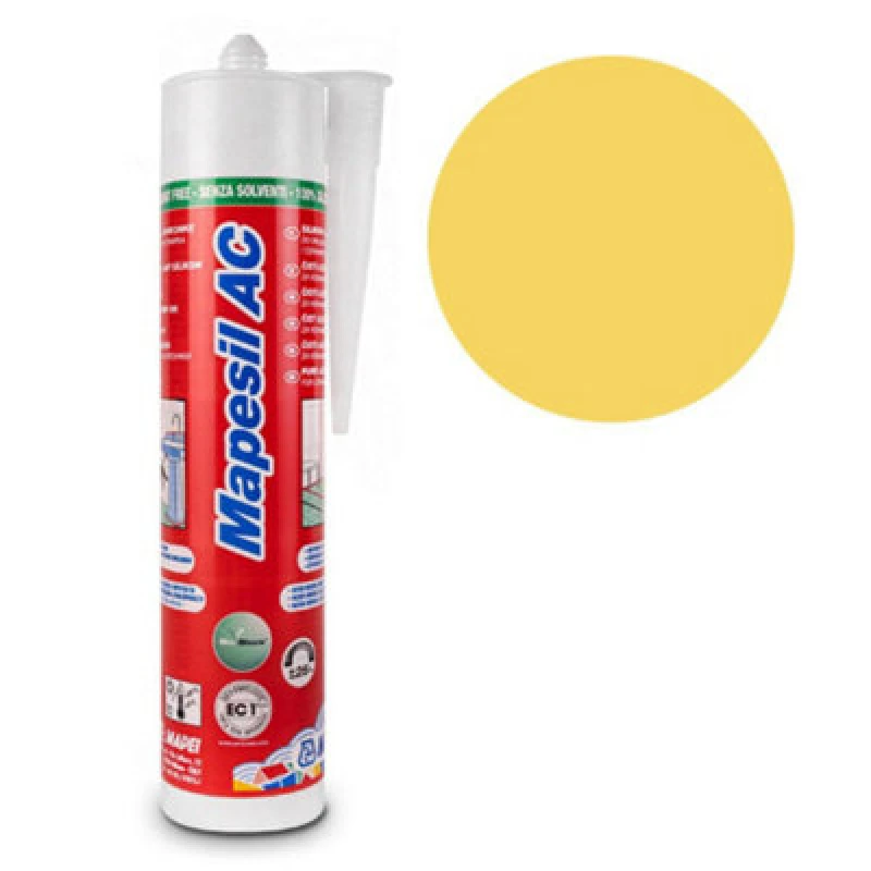 Image of Mapei Mapesil Ac Mould Resistant Silicone 150 Yellow 310Ml