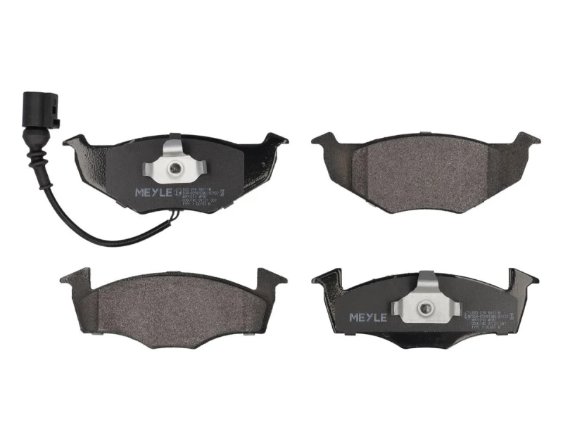 Image of MEYLE 025 218 6817/W Brake pad set Front Axle, incl. wear warning contact, Original Quality, with anti-squeak plate Brake Pad Set,disc brake (402)