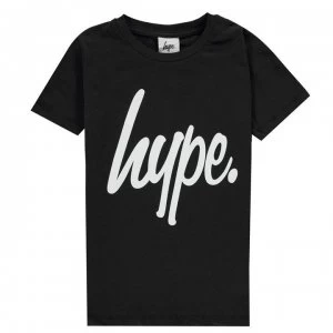 image of Hype Script T Shirt - Black/White