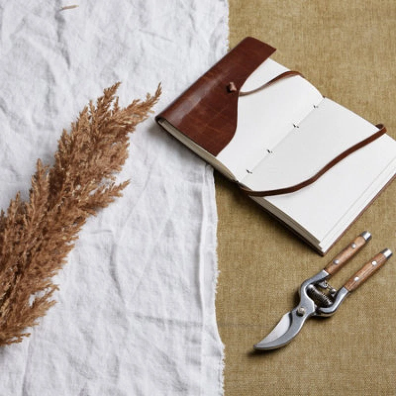 Image of Taupe Faux Dried Pampas Grass Stem