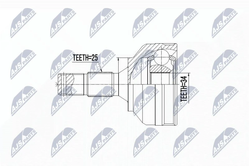 Image of NTY CV joint kit NTY NPZ-PE-030