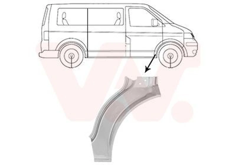 Image of VAN WEZEL Wing fender VAN WEZEL 5896156