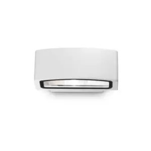 image of Andromeda 1 Light Outdoor Small Up Down Wall Light White, Cream IP55, E27