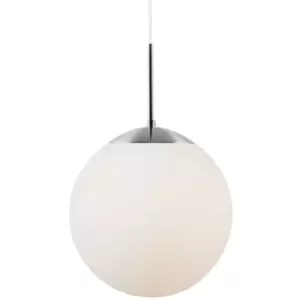 image of Cafe 30cm Globe Pendant Ceiling Light White, E27