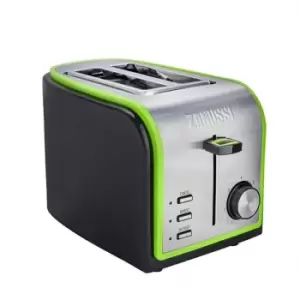 image of Zanussi ZST-6579-GN Stainless Steel 2 Slice Toaster