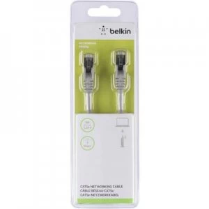 Image of Belkin RJ45 Network cable, patch cable CAT 5e S/FTP 1m Grey incl. detent