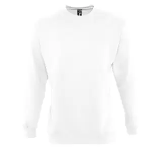 image of SOLS Mens Supreme Plain Cotton Rich Sweatshirt (L) (White)