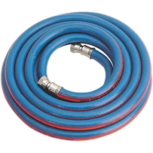 Image of Sealey AH5R/38 Air Hose 5m x Ø10mm with 1/4"BSP Unions Extra Heavy-Duty