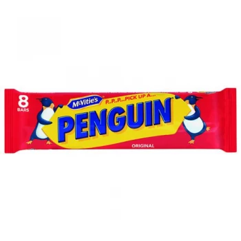 image of McVities Penguin Milk Chocolate Biscuit Pack of 8 30273