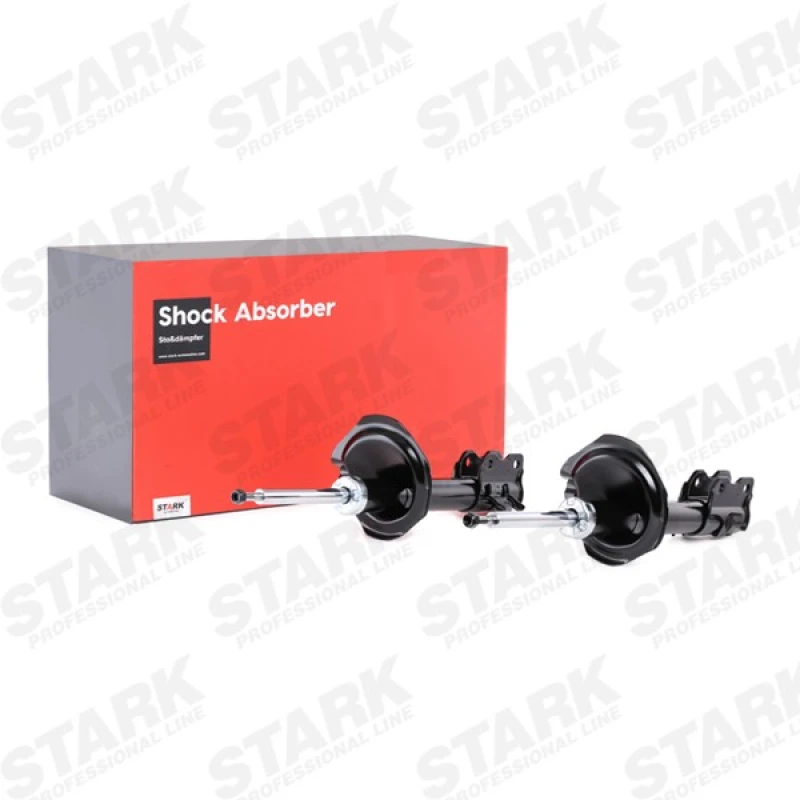 Image of STARK SKSA-0132665 Shock absorber Front Axle Left, Gas Pressure, Twin-Tube, Suspension Strut, Bottom Clamp Shock Absorber (854)