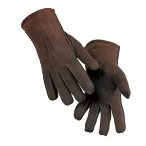 image of Eastern Counties Leather Womens/Ladies 3 Point Stitch Detail Sheepskin Gloves (XL) (Coffee)