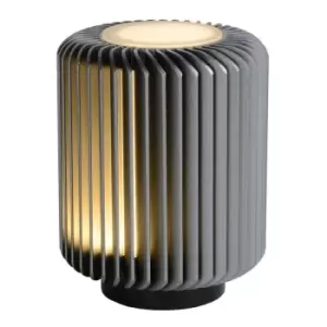 image of Lucide TURBIN - Table Lamp - Ø10,6cm - LED - 1x5W 3000K - Grey