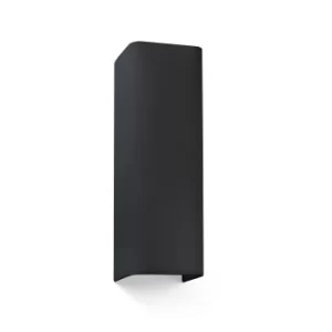 Image of Cotton Black Square Wall Light 370x 125x 105 2x E27