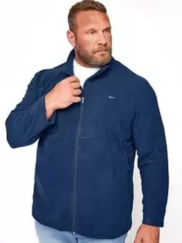 BadRhino Essential Zip Through Fleece - Navy, Size 1Xl, Men