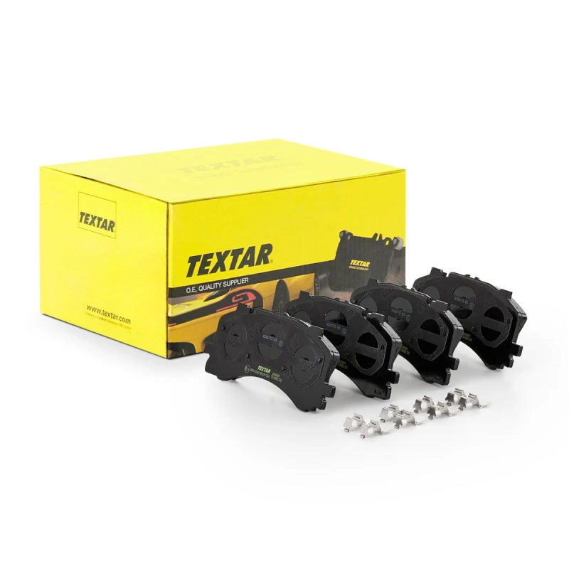 Image of TEXTAR 2590801 Brake pad set Q+ prepared for wear warning indicator, with accessories Brake Pad Set,disc brake (402)