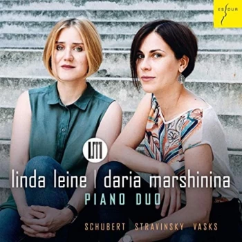 image of Piano Duo Linda Leine & Daria Marshinina - Linda Leine/Daria Marshinina Piano Duo: Schubert/Stravinsky/Vasks CD