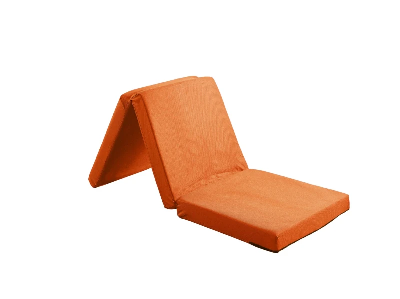 Image of Mattress Guru Badenia 3pcs Day Bed Futon Z Bed Folding Mattress Orange