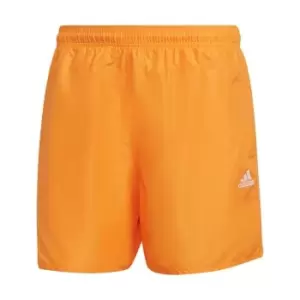 image of adidas Solid Swim Shorts Mens - Orange Rush