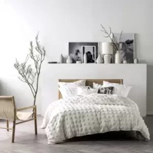 Image of Linen House Haze Super King Duvet Cover Set Cotton White