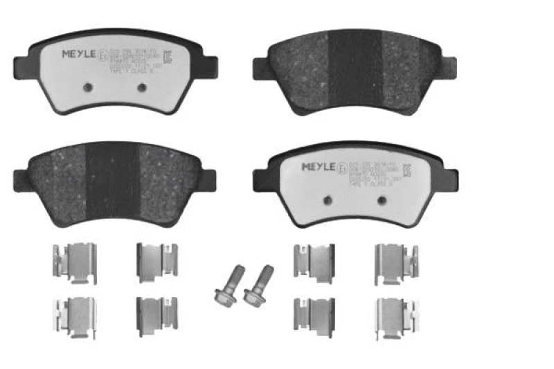 Image of MEYLE 025 239 3018/PD Brake pad set Front Axle, excl. wear warning contact, MEYLE-PD Quality, with anti-squeak plate Brake Pad Set,disc brake (402)