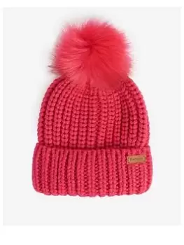 Image of Barbour Girls Saltburn Beanie - Pink Dahlia