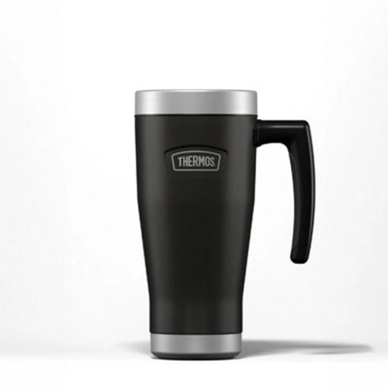 Image of Thermos Icon Series Stainless Steel Travel Mug 470Ml Granite Black