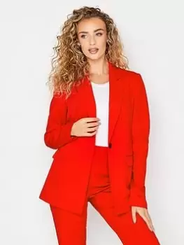 image of Long Tall Sally Red Scuba Crepe Blazer, Red, Size 10, Women