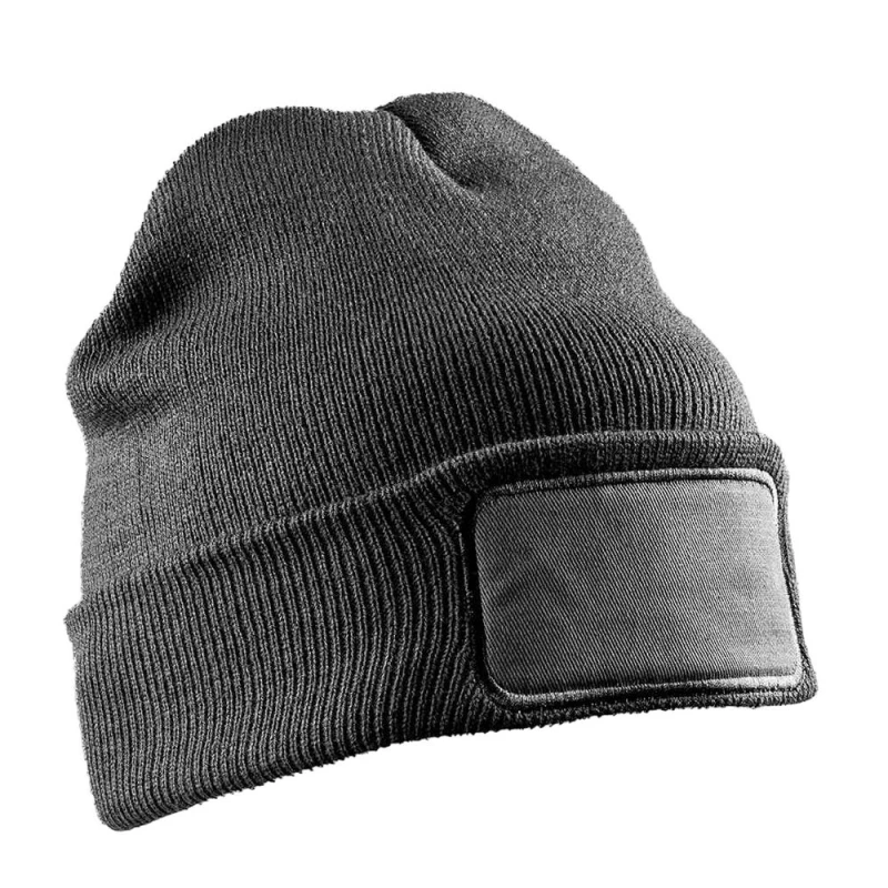 Image of Result Result Men Printers Double Knit Beanie in Grey Grey One Size Male 5063574977098