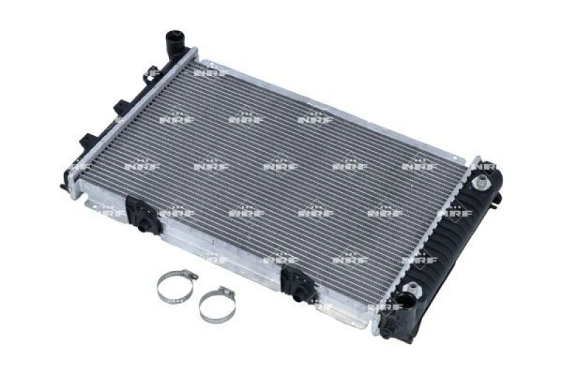 Image of NRF 516580 Engine radiator EASY FIT Brazed cooling fins, Aluminium, with mounting parts Aluminium Radiator,engine cooling (470)