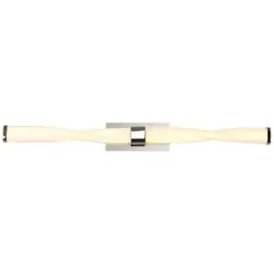Image of Bathroom Wall Lamp Large, 2 x 10W LED, 3000K, 1400lm, IP44, Polished Chrome - Luminosa Lighting