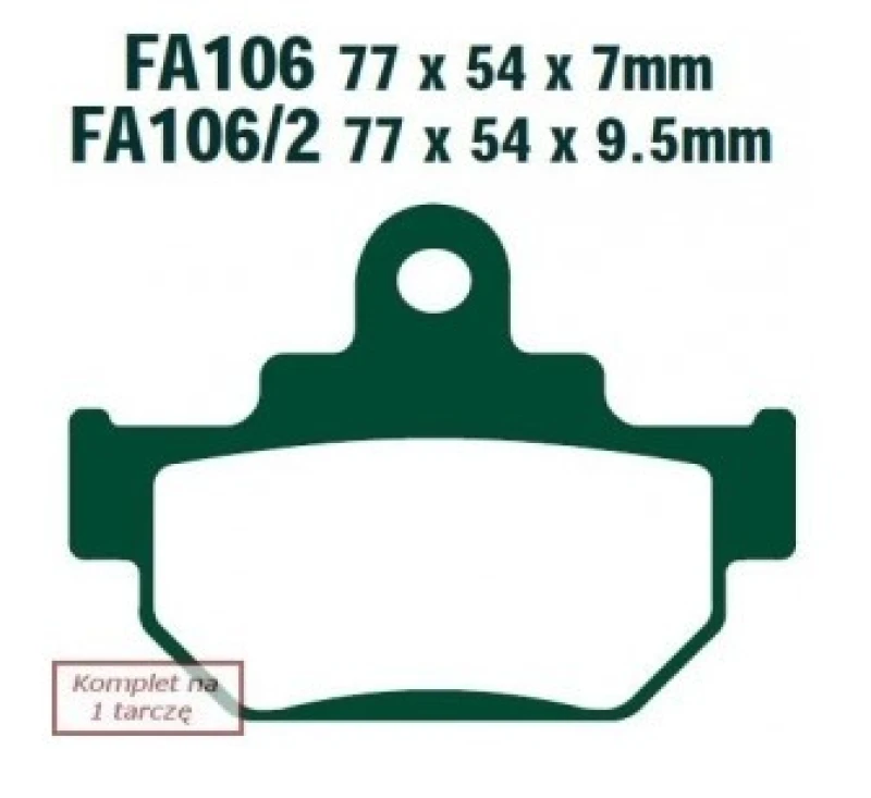 Image of EBC Brakes FA106TT Brake pad set Brake Pad Set,disc brake (402)