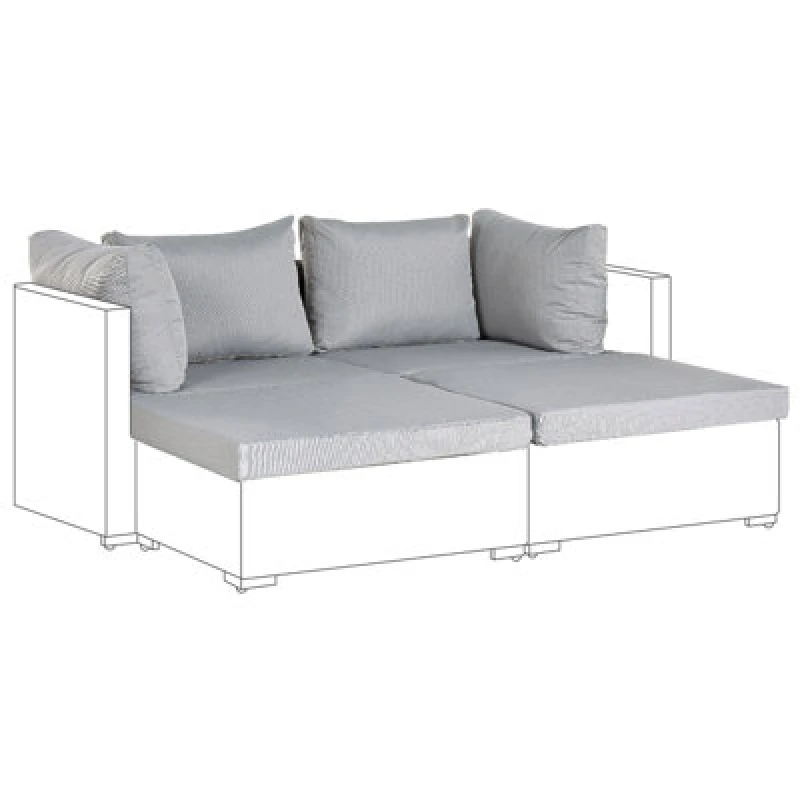 Image of Beliani Outdoor Cushion Cover Set Noto Grey