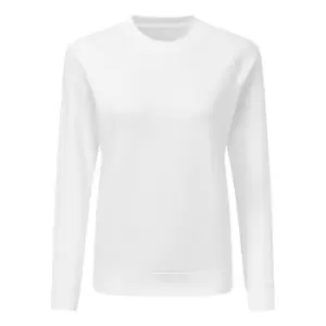 image of SG Ladies/Womens Raglan Sleeve Crew Neck Sweatshirt (XS) (White)