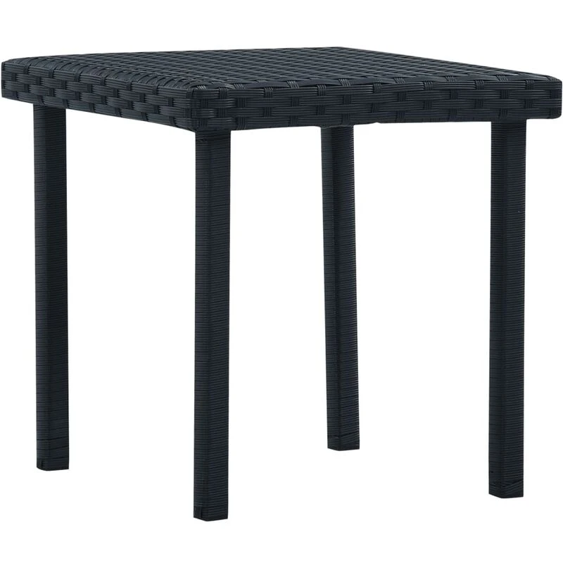 Image of VIDAXL Garden Tea Table Black 40x40x40cm Poly Rattan vidaXL 8719883776446