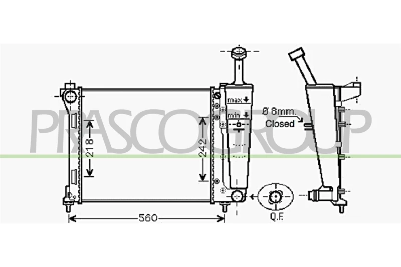 Image of PRASCO Engine radiator PRASCO LA004R002