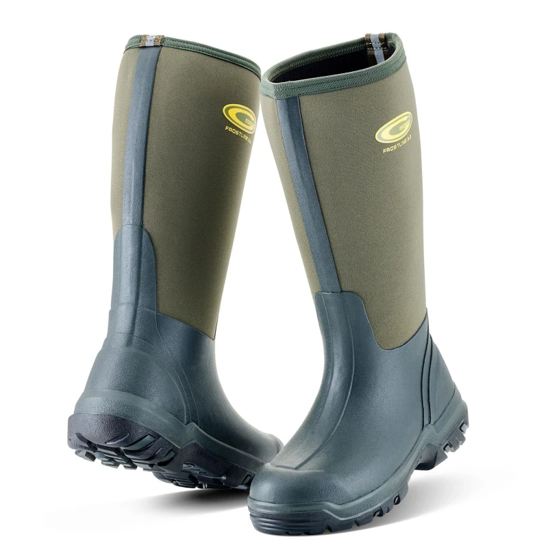 Image of Grubs Boots Frostline 5.0 Classic Insulated Wellington Boots in Green Size: 10 Green Unisex 10