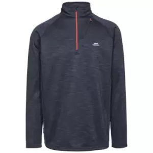 Image of Trespass Mens Collins Half Zip Fleece Top (L) (Navy Marl)