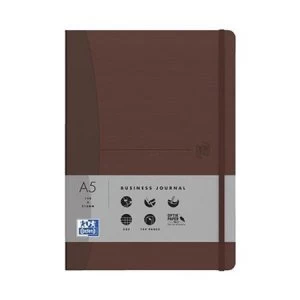 image of Oxford Signature A5 Business Journal Hardback with Soft Cover 144 Pages 90gsm Brown